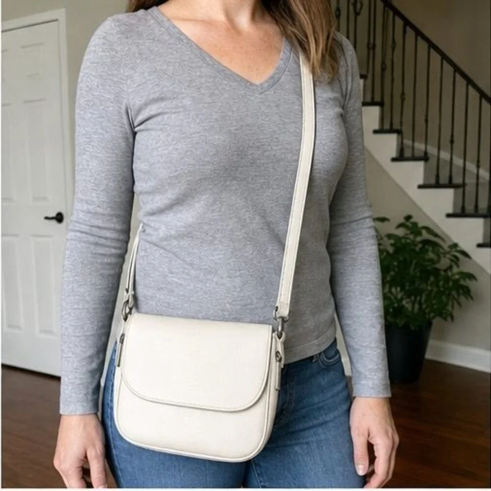 Stone Canvas Crossbody Bag